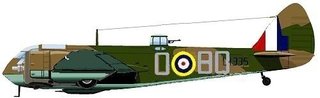 De Bristol Blenheim BQ-O van Flying Officer Richard Haine en Pilot Officer Markus Kramer 